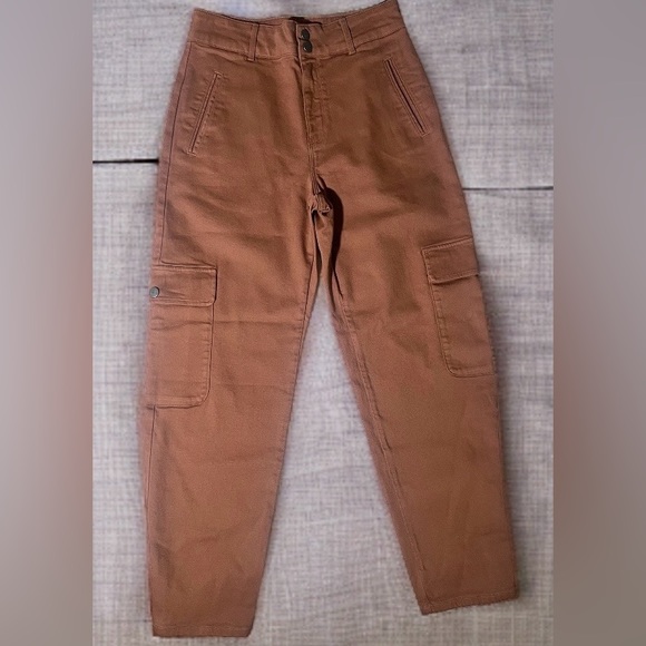MAVI ELSIE CARGO High Rise Cinnamon Color Denim Pants Size 27 Women's NWT - Picture 3 of 5